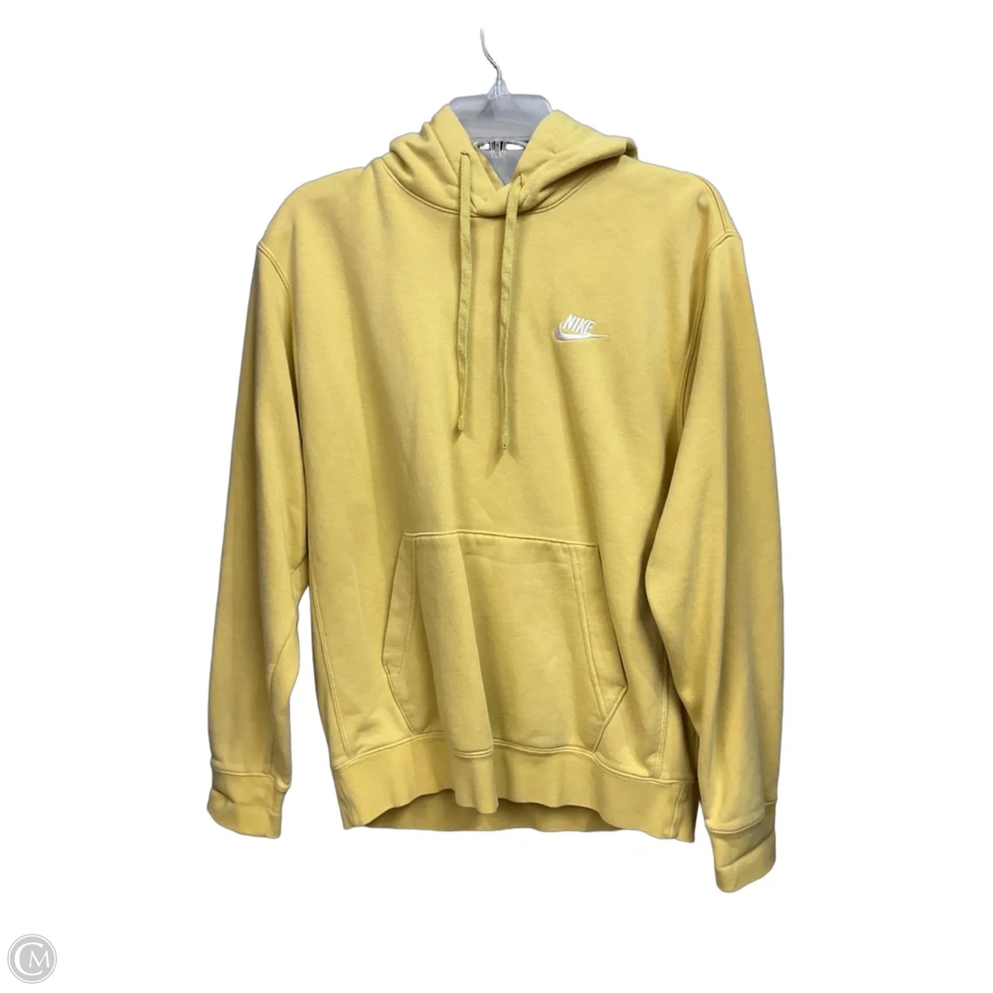 Athletic Sweatshirt Hoodie By Nike Apparel In Yellow, Size: M