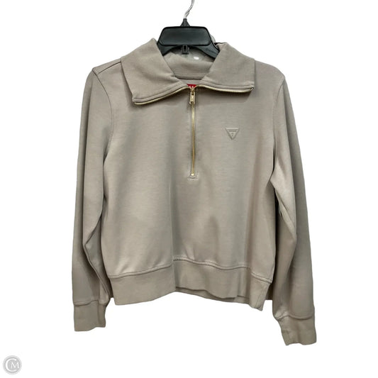 Sweatshirt Collar By Guess In Grey, Size: M