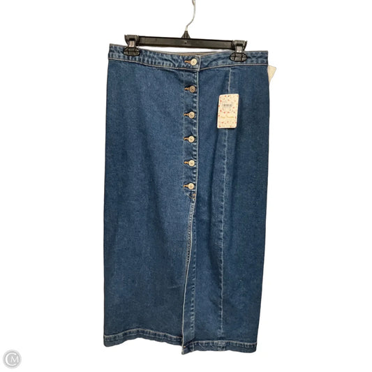 Skirt Midi By Free People In Blue Denim, Size: 8