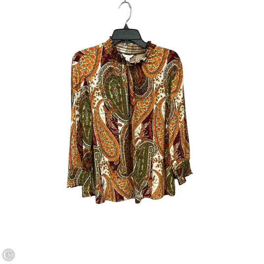 Top Long Sleeve By Cato In Floral Print, Size: Xl