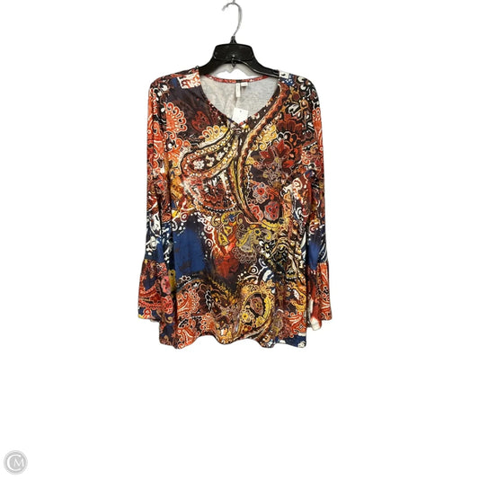 Top Long Sleeve By Cato In Multi-colored, Size: Xl
