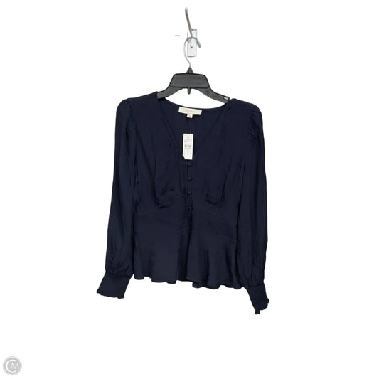 Top Long Sleeve By Loft In Blue, Size: S
