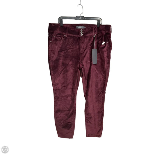 Pants Corduroy By Torrid In Maroon, Size: 18