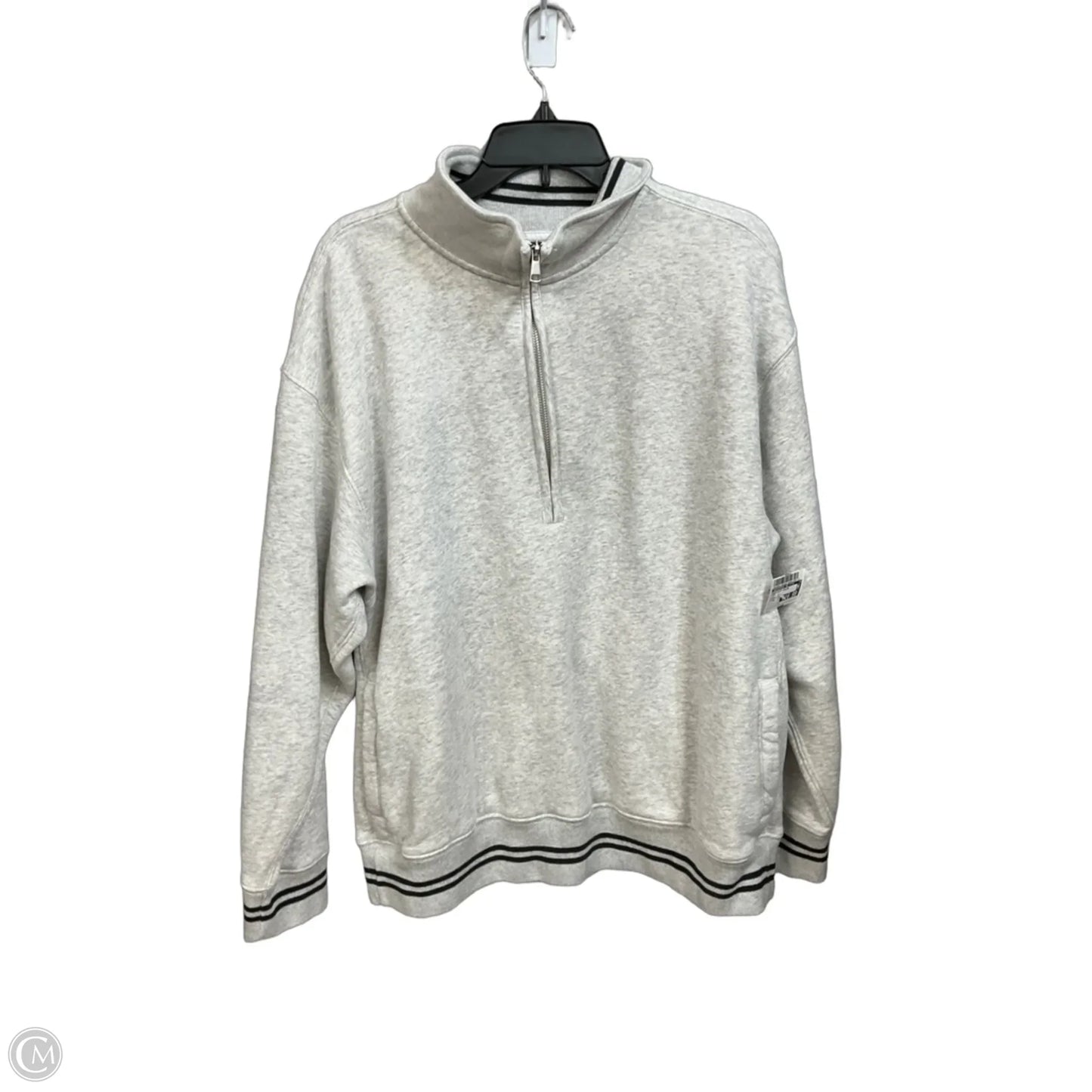 Sweatshirt Collar By Abercrombie And Fitch In Grey, Size: M