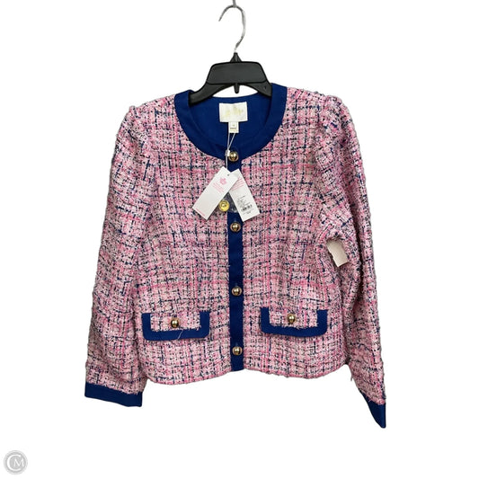 Blazer Designer By Lilly Pulitzer In Blue & Pink, Size: 10