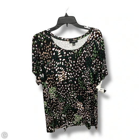 Top Short Sleeve By Alfani In Multi-colored, Size: 2x