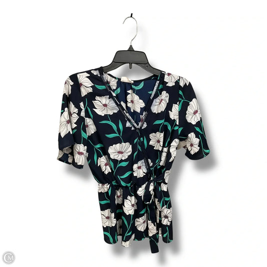Blouse Short Sleeve By Sienna Sky In Floral Print, Size: M