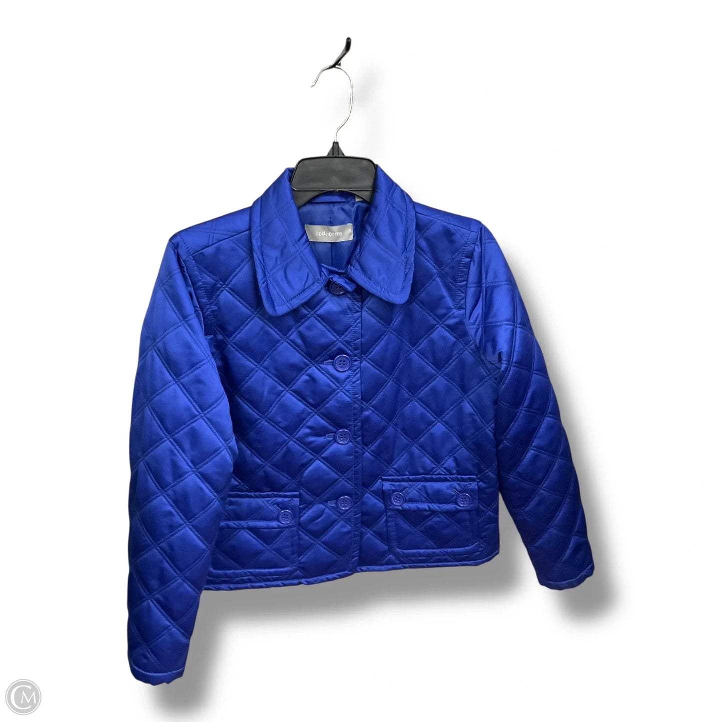 Jacket Puffer & Quilted By Liz Claiborne In Blue, Size: Mp