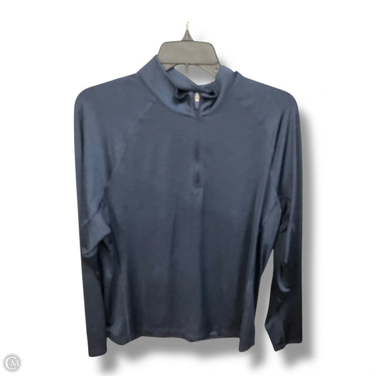 Athletic Top Long Sleeve Collar By Puma In Blue, Size: Xl