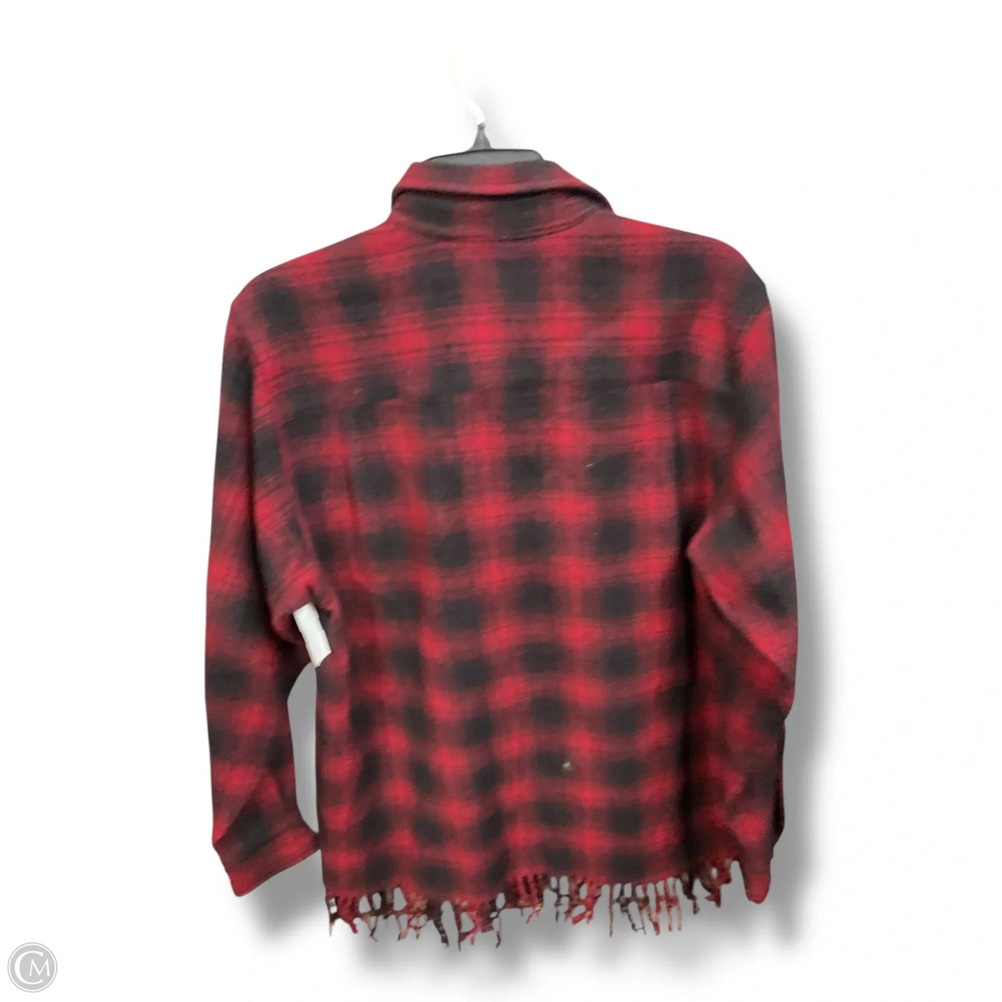 Jacket Shirt By Telluride In Plaid Pattern, Size: M