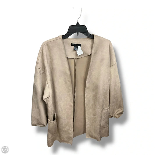 Jacket Other By Joan Vass In Tan, Size: L