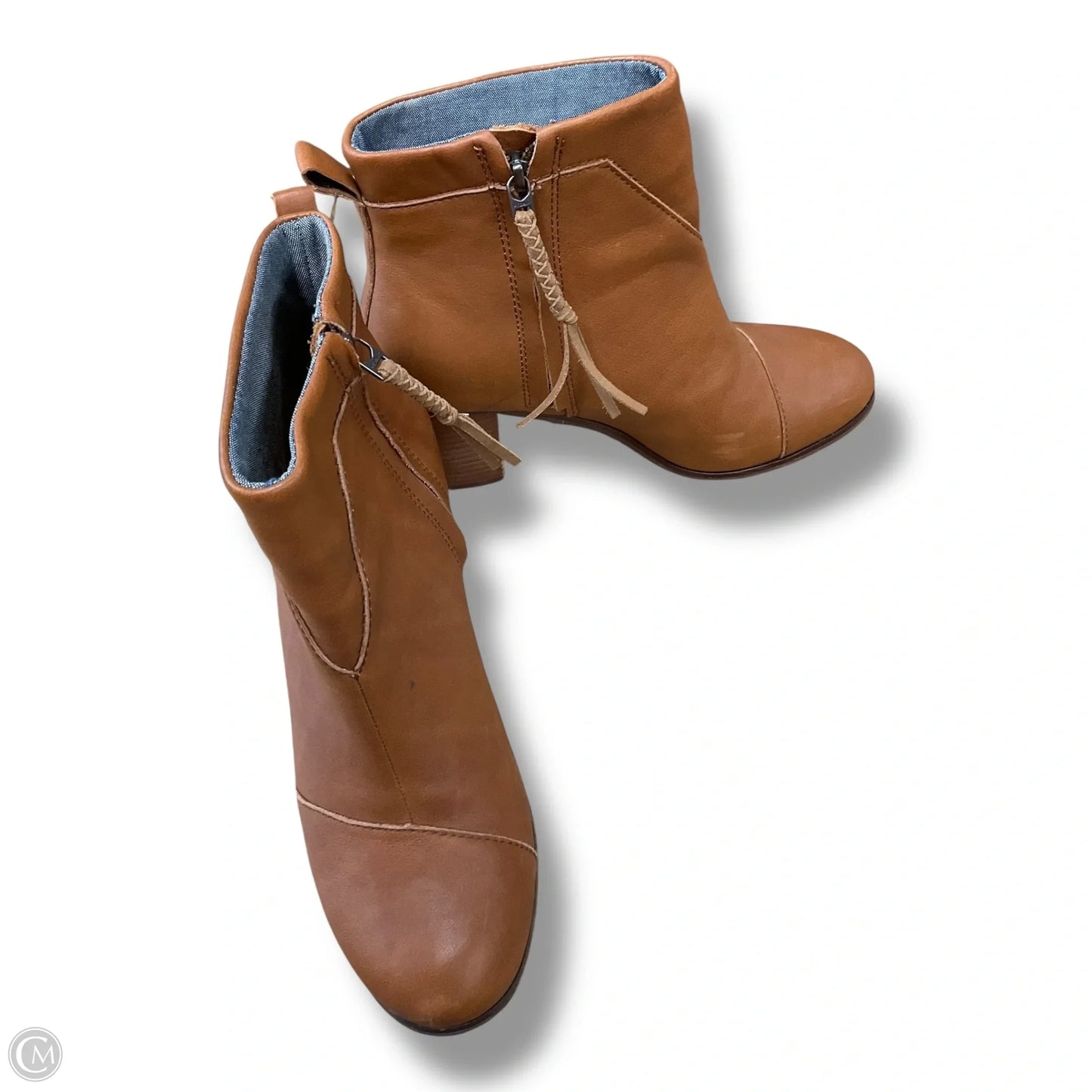 Boots Ankle Heels By Toms In Brown, Size: 8