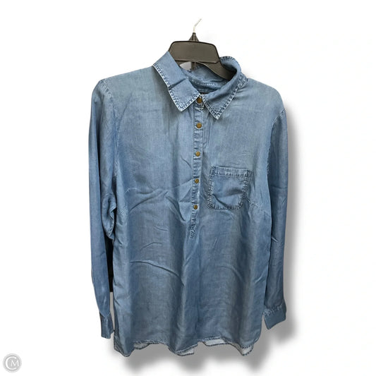 Tunic 3/4 Sleeve By Style And Company In Blue, Size: 0x