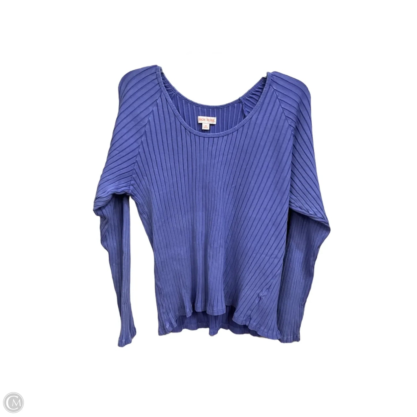 Top Long Sleeve Basic By Knox Rose In Purple, Size: Xxl