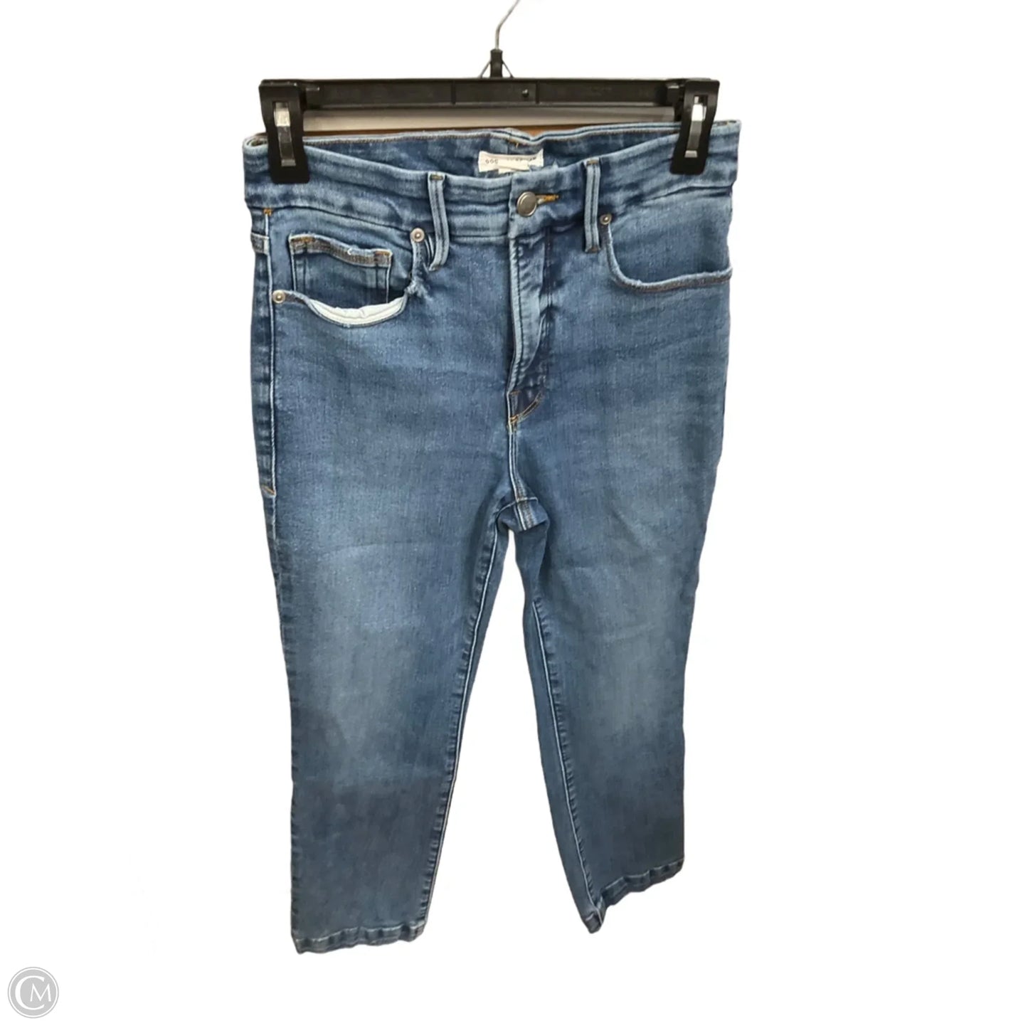 Jeans Skinny By Good American In Blue Denim, Size: 4