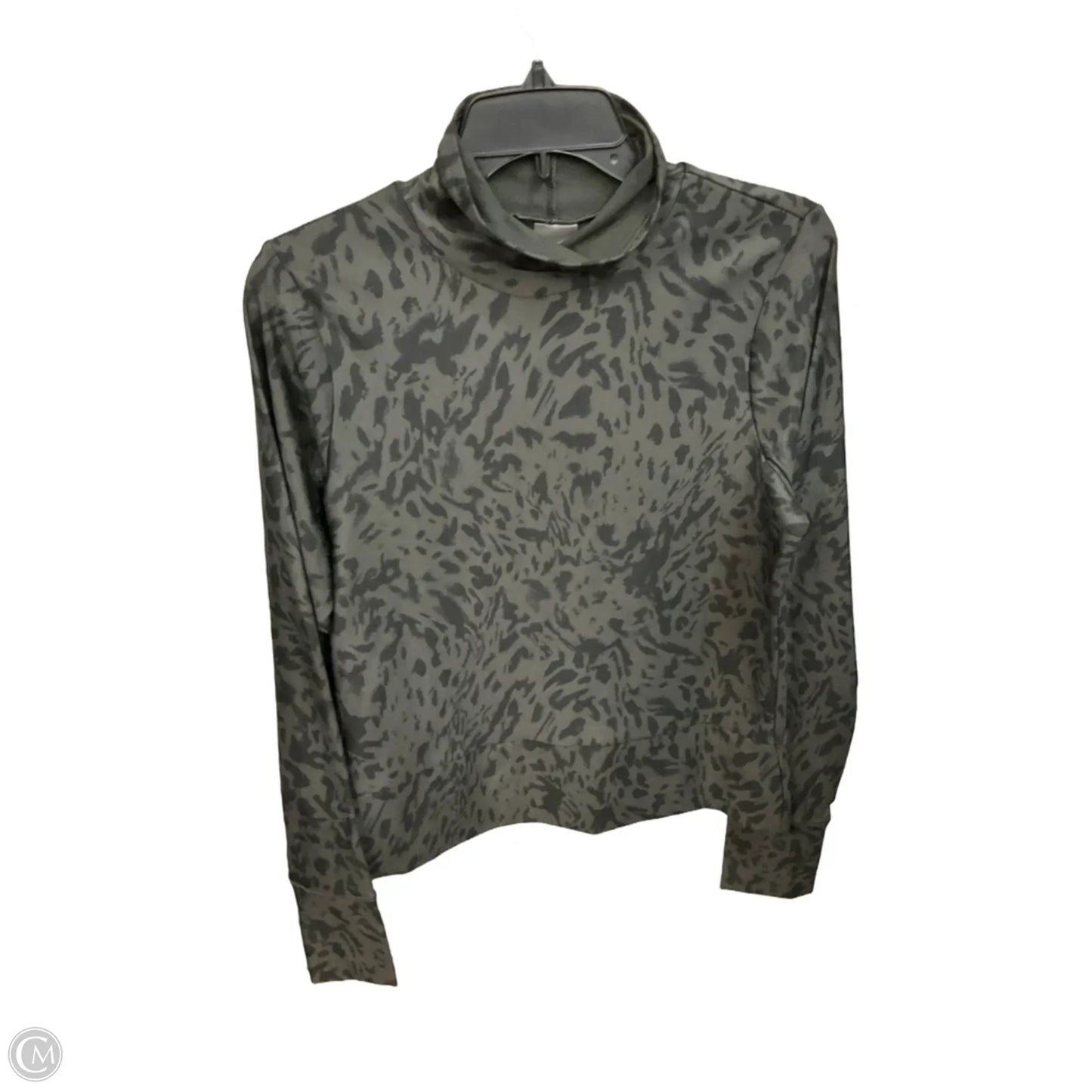 Athletic Top Long Sleeve Collar By Calia In Camouflage Print, Size: L