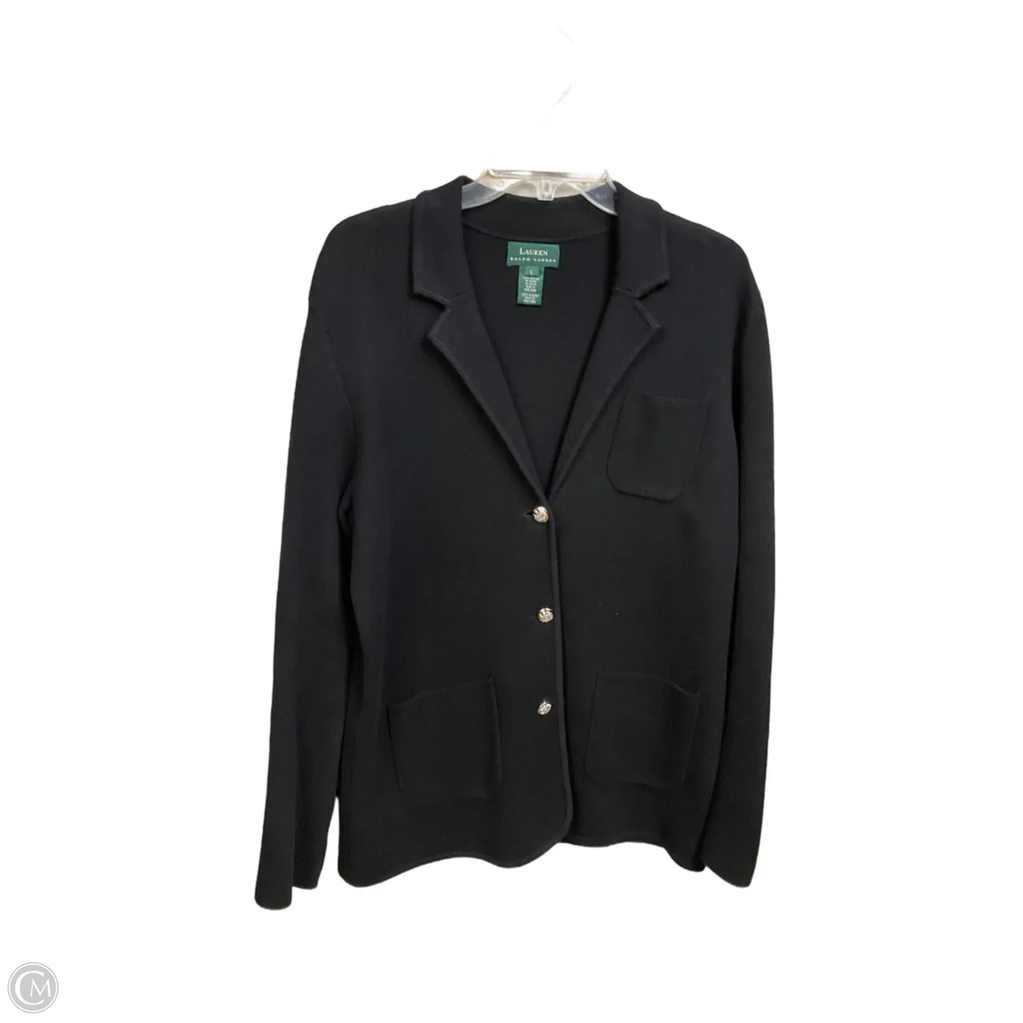 Cardigan By Lauren By Ralph Lauren In Black, Size: L
