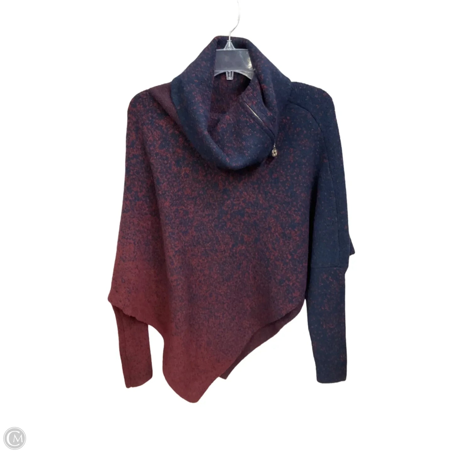 Poncho By White House Black Market In Blue & Red, Size: Xs