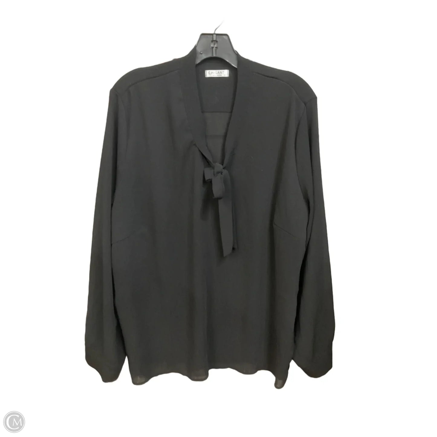 Blouse Long Sleeve By Clothes Mentor In Black, Size: Xxl