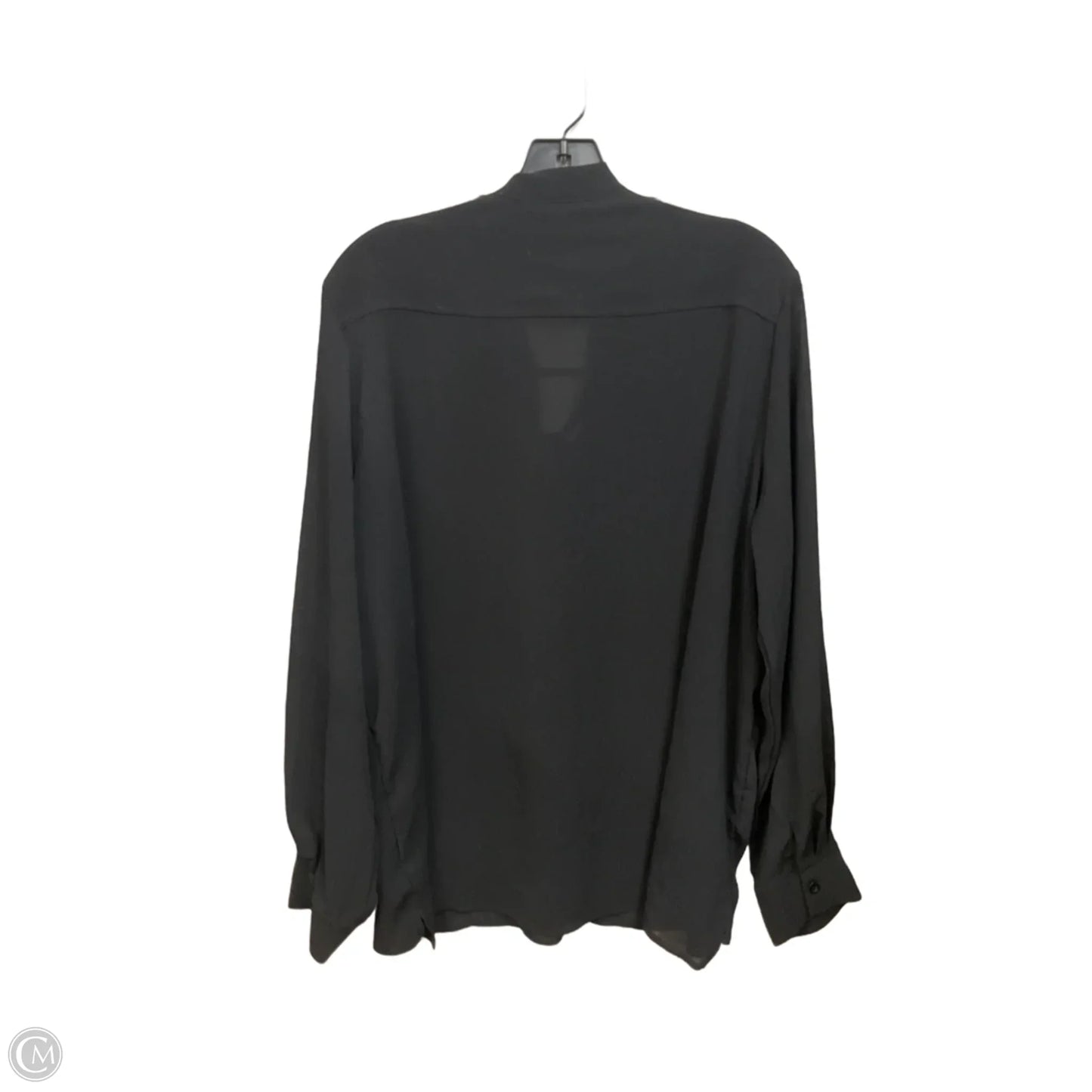 Blouse Long Sleeve By Clothes Mentor In Black, Size: Xxl