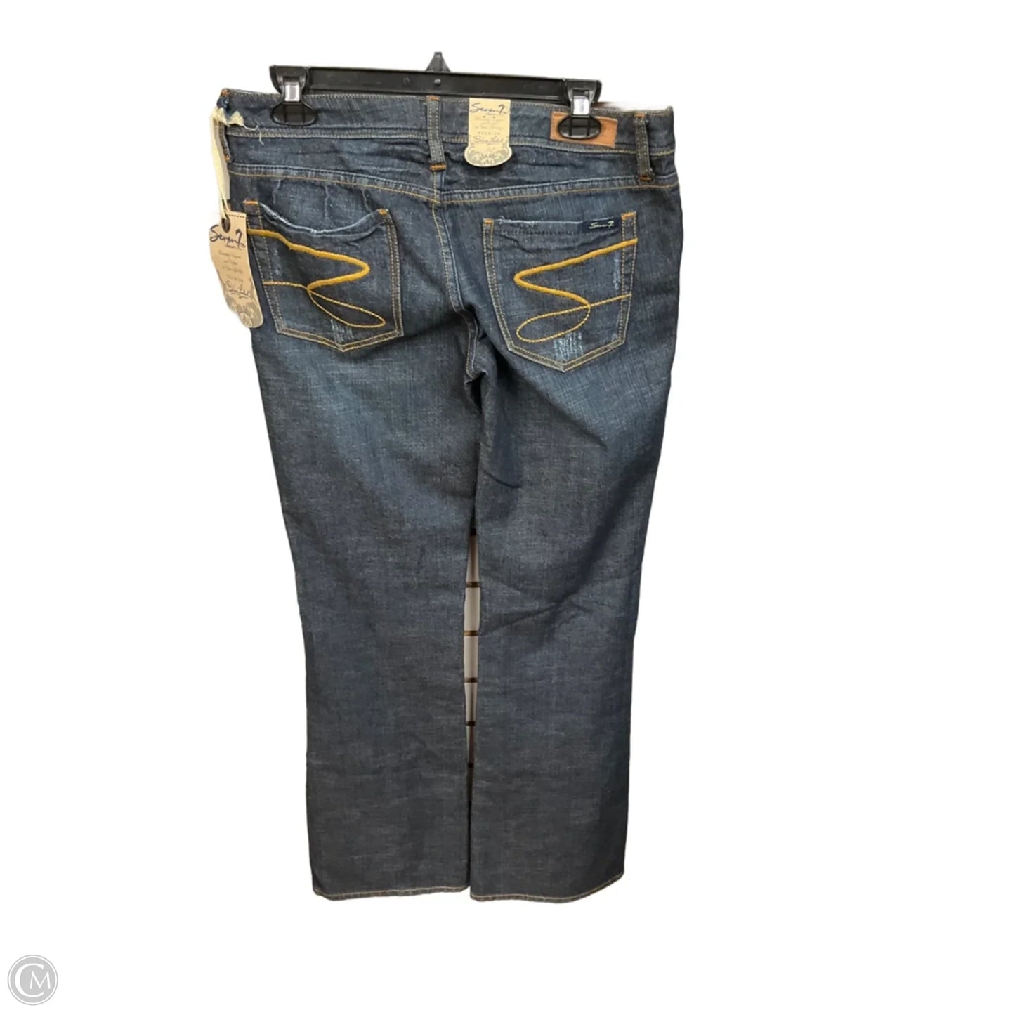 Jeans Flared By Seven 7 In Blue Denim, Size: 12