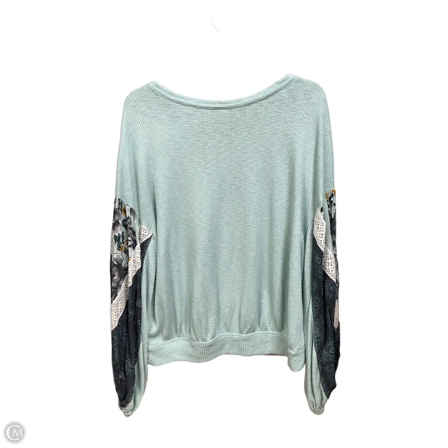 Top Long Sleeve By Free People In Aqua, Size: L