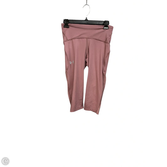 Athletic Leggings Capris By Under Armour In Pink, Size: M
