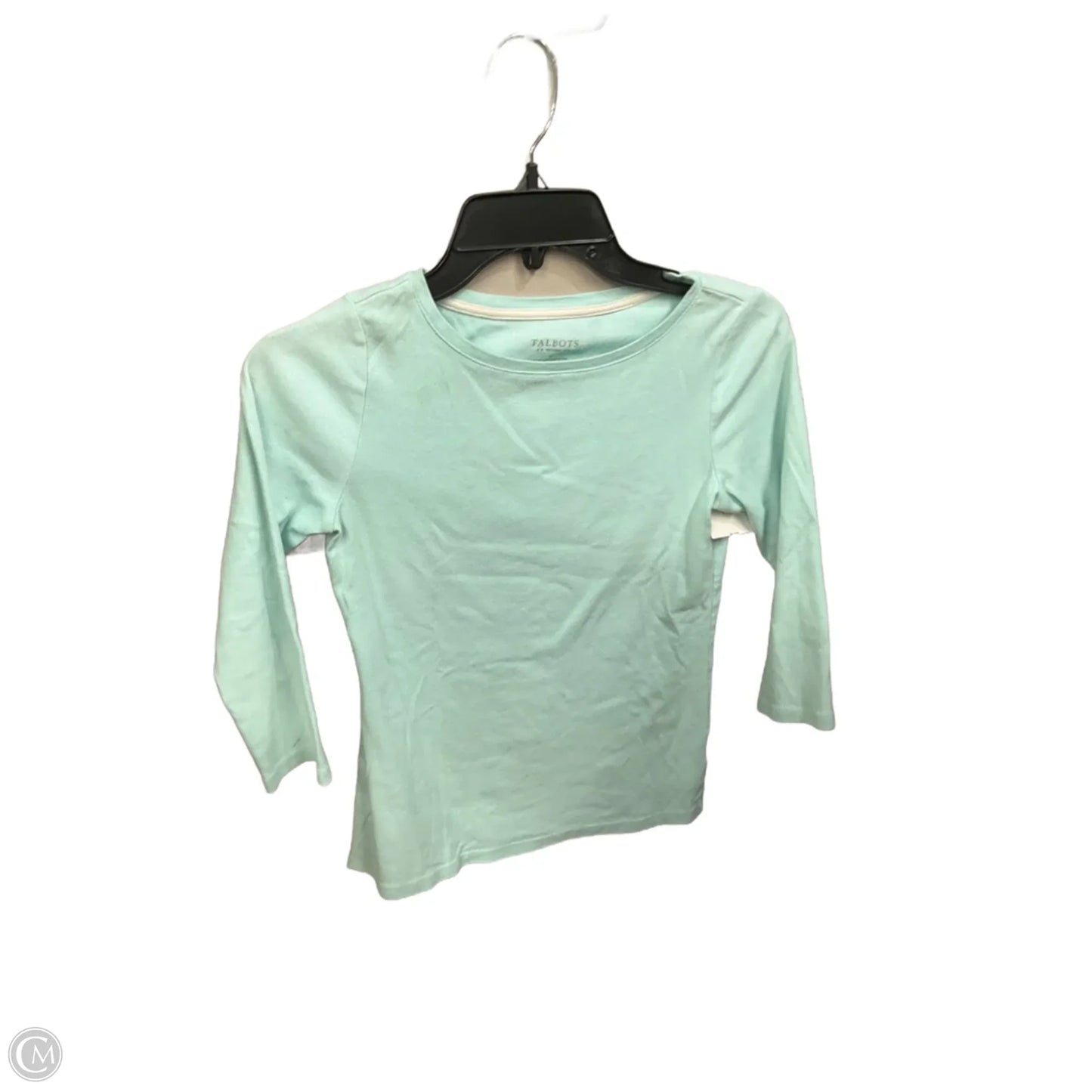 Top 3/4 Sleeve Basic By Talbots In Aqua, Size: S