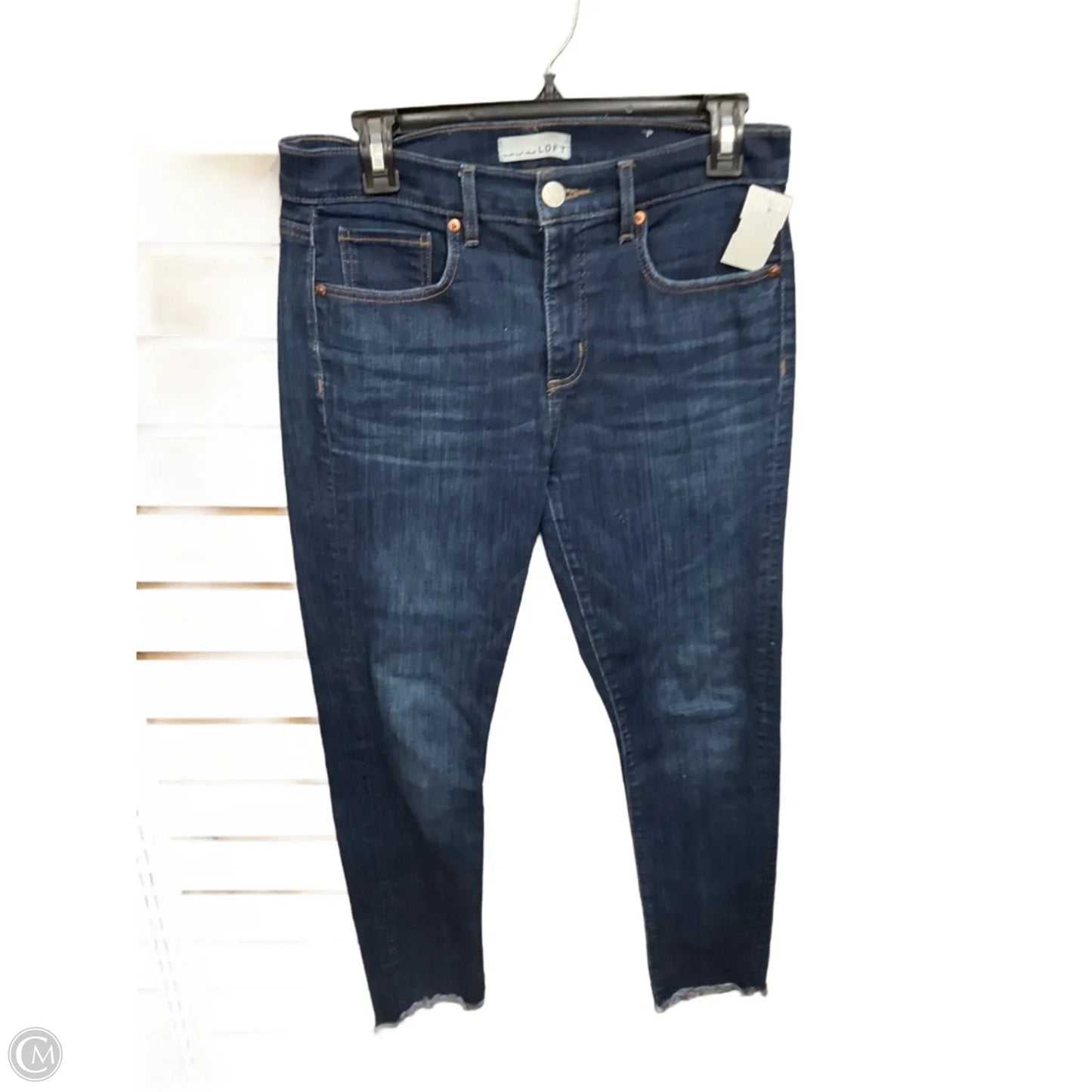 Jeans Skinny By Loft In Blue Denim, Size: 6