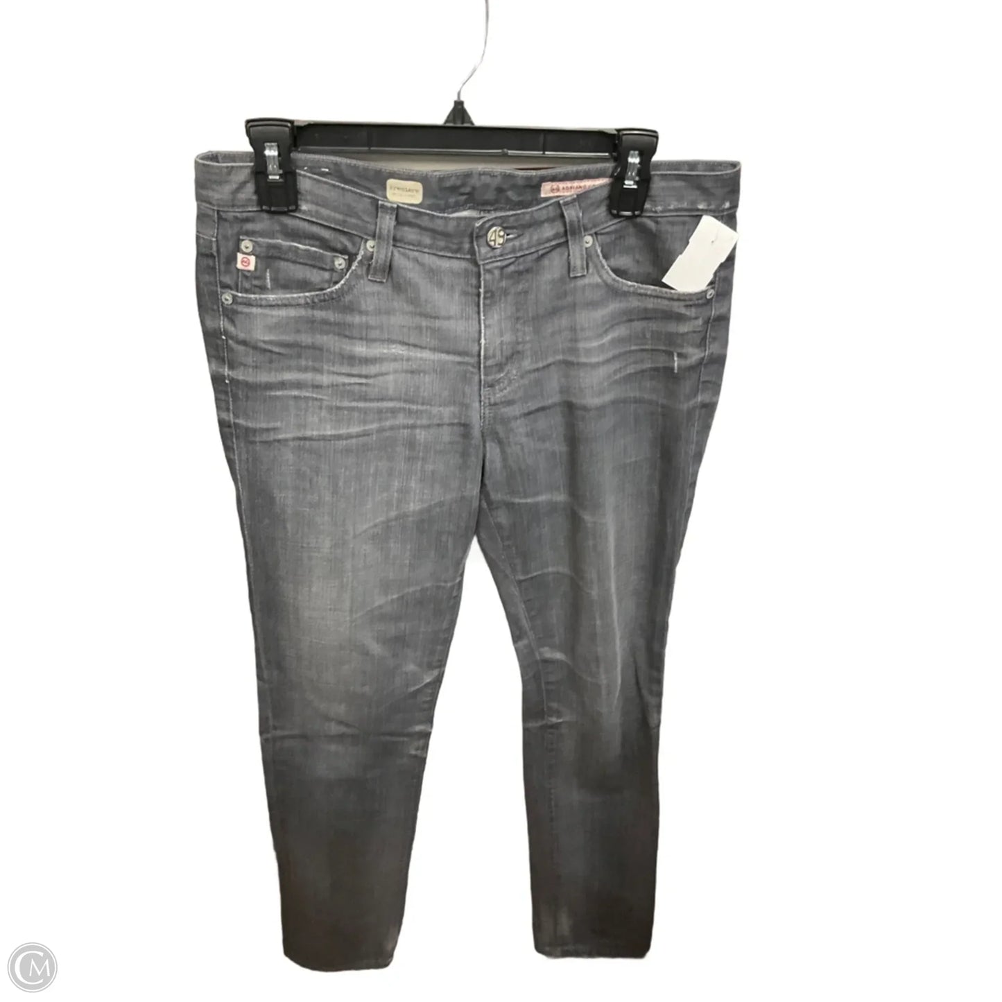 Jeans Straight By Ag Jeans In Grey Denim, Size: 10