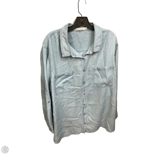 Tunic Long Sleeve By Calvin Klein In Blue, Size: 3x