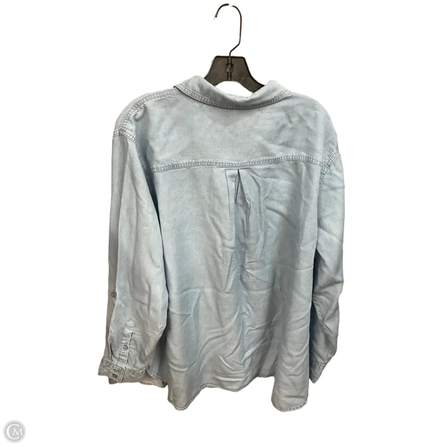 Tunic Long Sleeve By Calvin Klein In Blue, Size: 3x