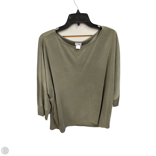 Top Long Sleeve Basic By Chicos In Green, Size: Xxl