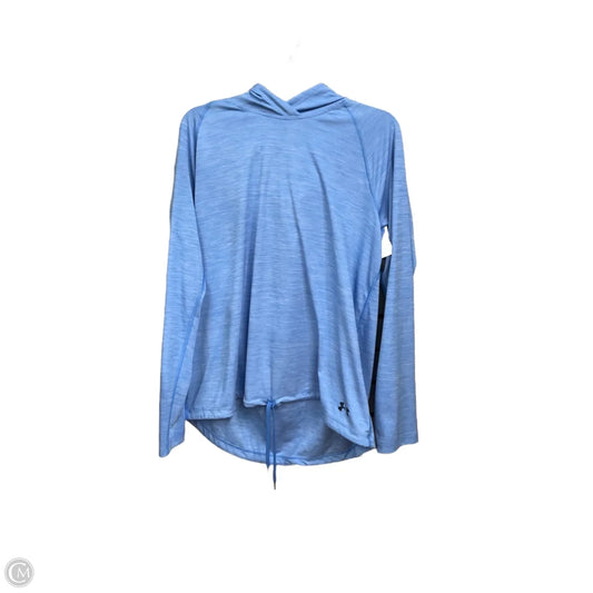 Athletic Top Long Sleeve Hoodie By Under Armour In Blue, Size: Xl
