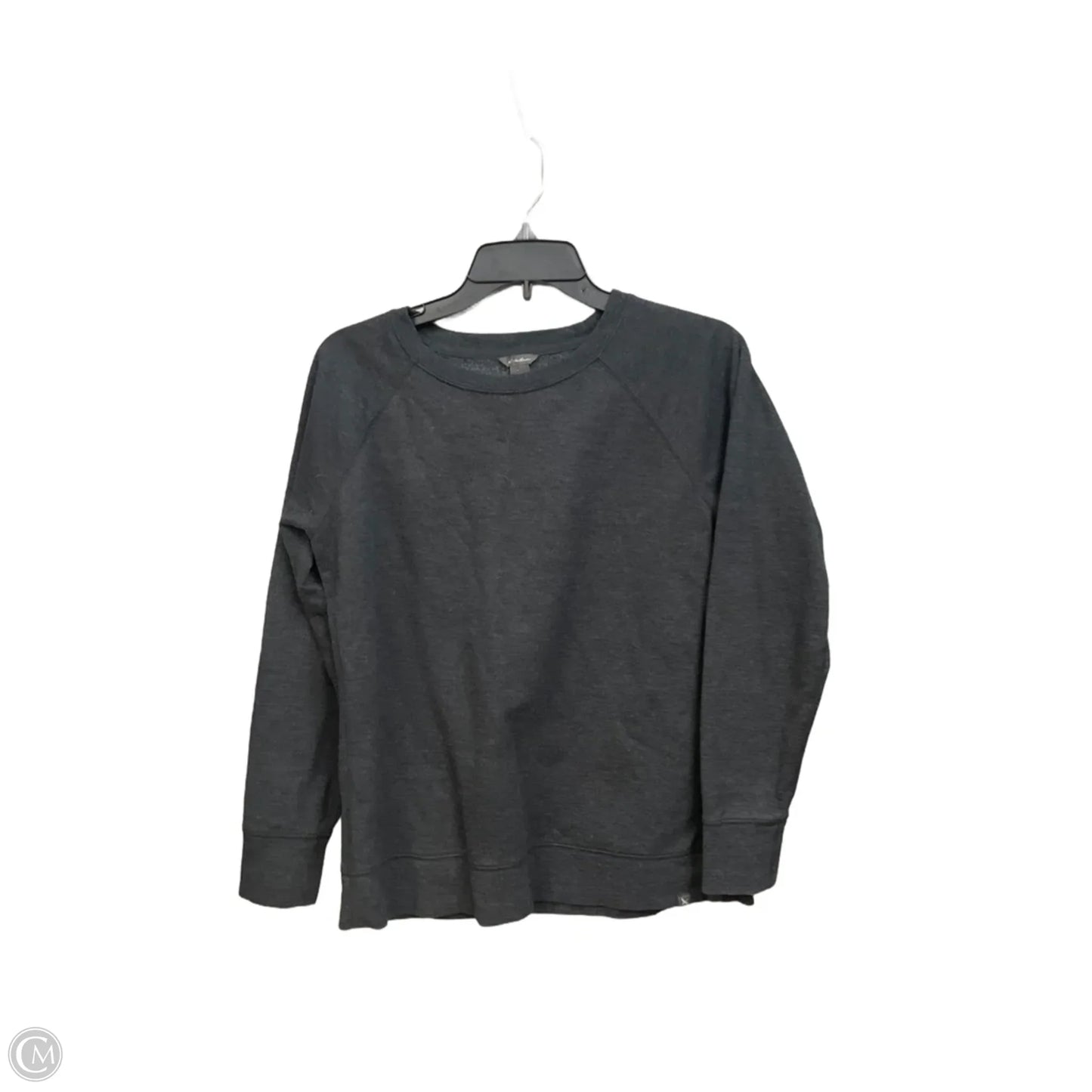 Athletic Top Long Sleeve Crewneck By Eddie Bauer In Grey, Size: S