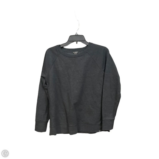 Athletic Top Long Sleeve Crewneck By Eddie Bauer In Grey, Size: S