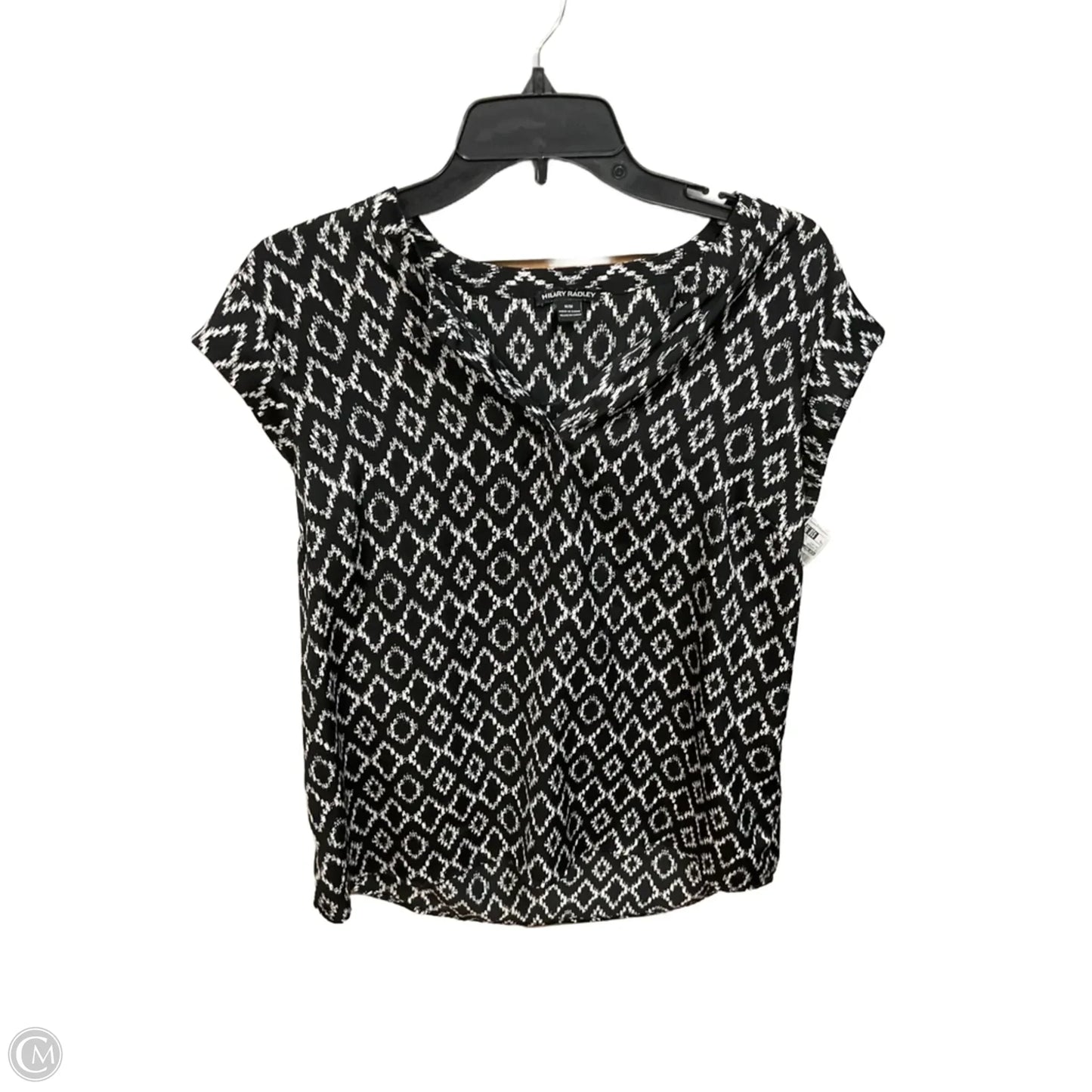 Top Sleeveless By Hilary Radley In Black & White, Size: M