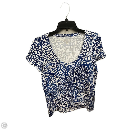 Top Sleeveless Designer By Lilly Pulitzer In Blue & White, Size: M
