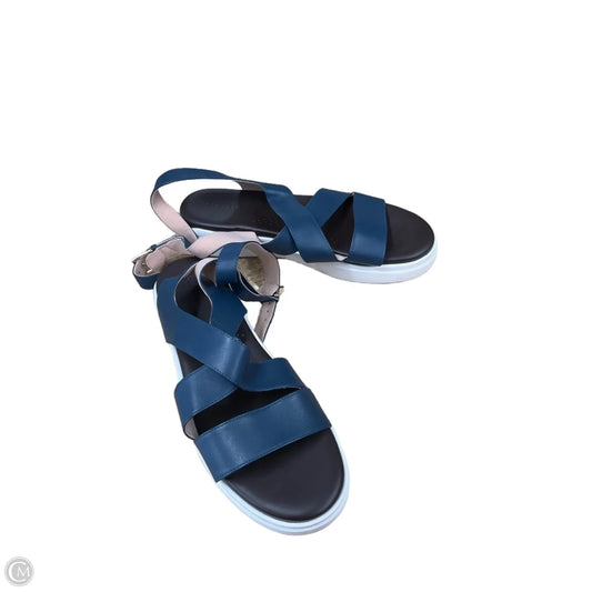 Sandals Flats By Cole-haan In Blue & White, Size: 9