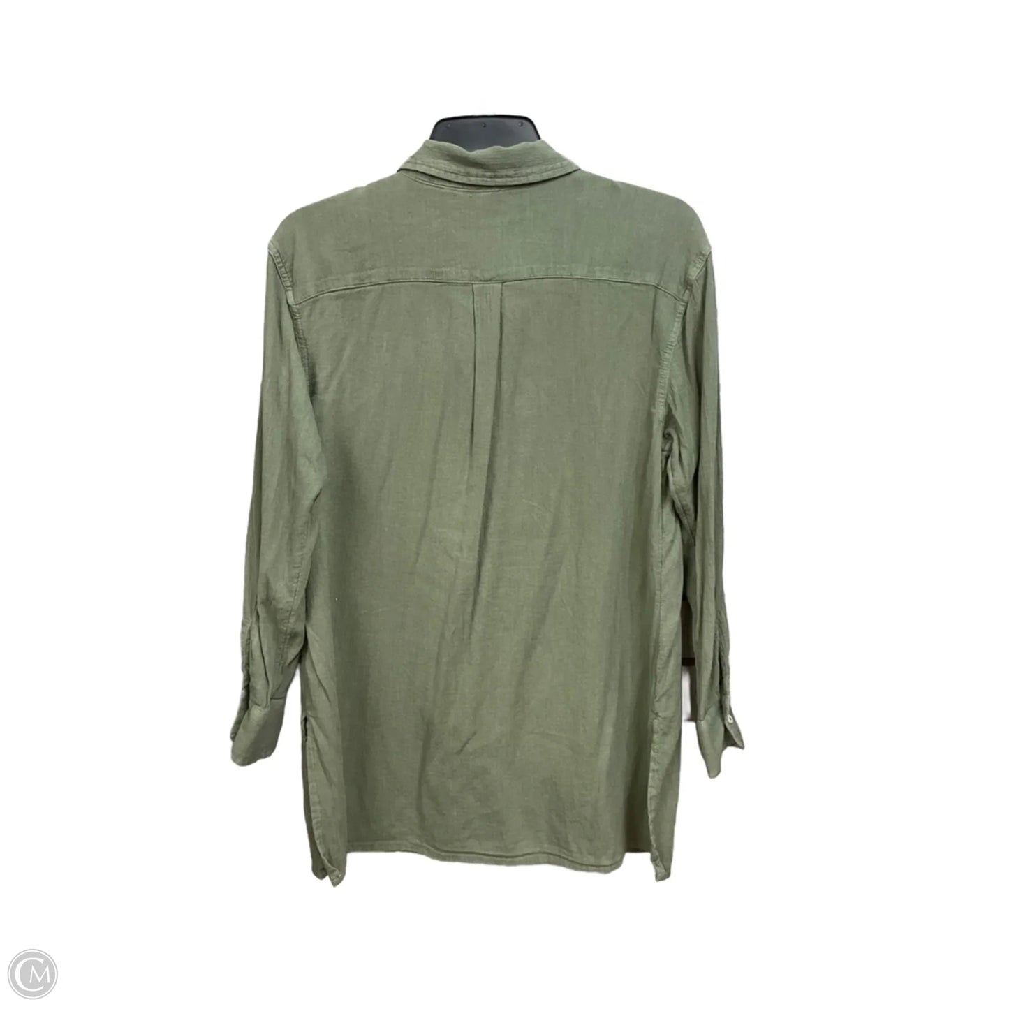Blouse Long Sleeve By Aerie In Green, Size: Xs