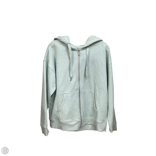 Athletic Jacket By Calvin Klein Performance In Aqua, Size: L