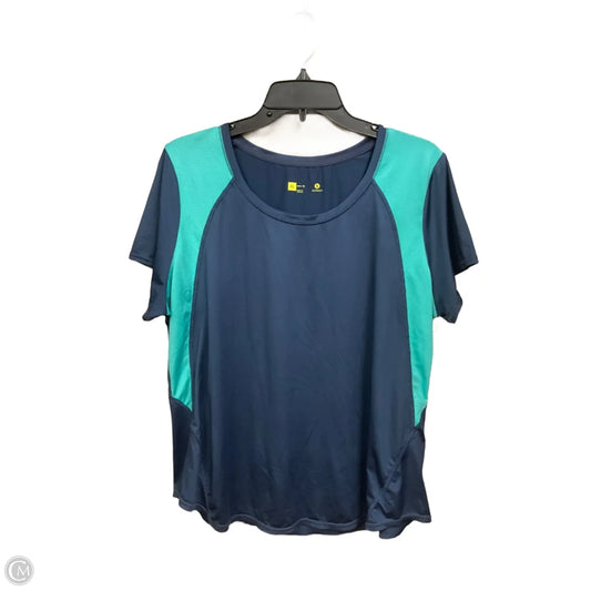 Athletic Top Short Sleeve By Xersion In Blue, Size: Xl