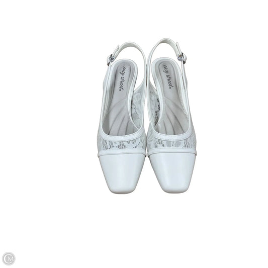 Shoes Heels Block By Easy Spirit In White, Size: 8.5