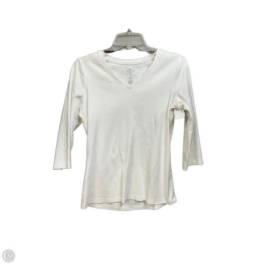 Top 3/4 Sleeve Basic By St Johns Bay In White, Size: S