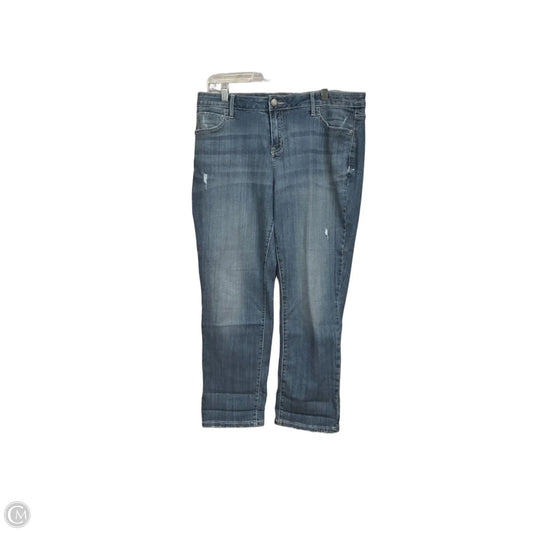 Jeans Cropped By Simply Vera In Blue Denim, Size: 12
