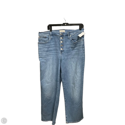 Jeans Wide Leg By Madewell In Blue Denim, Size: 14