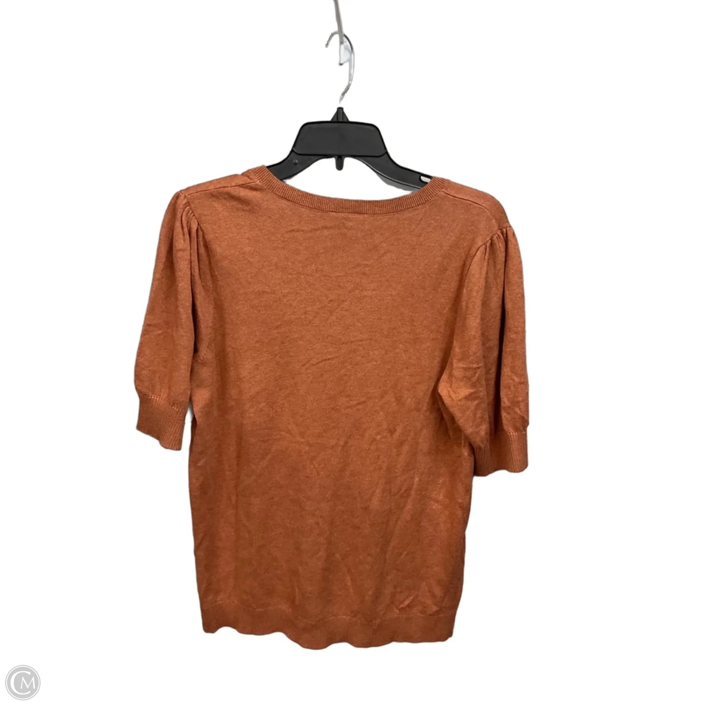 Top Short Sleeve By Loft In Brown, Size: Lp
