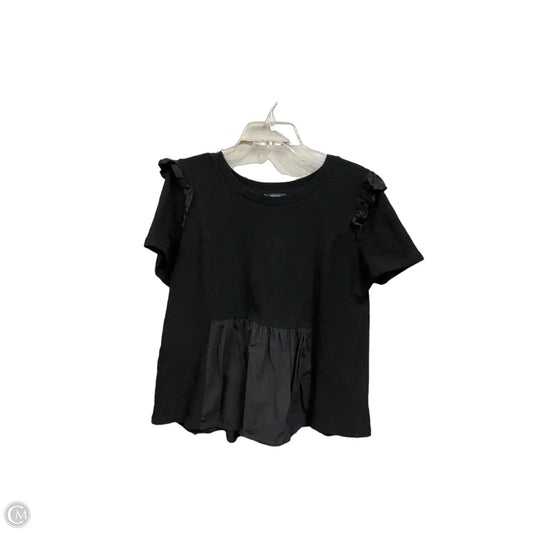 Top Short Sleeve By Maeve In Black, Size: L