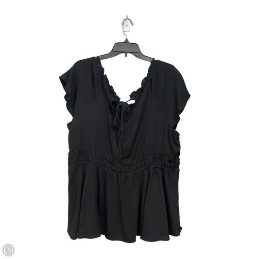 Top Short Sleeve By Torrid In Black, Size: 3x