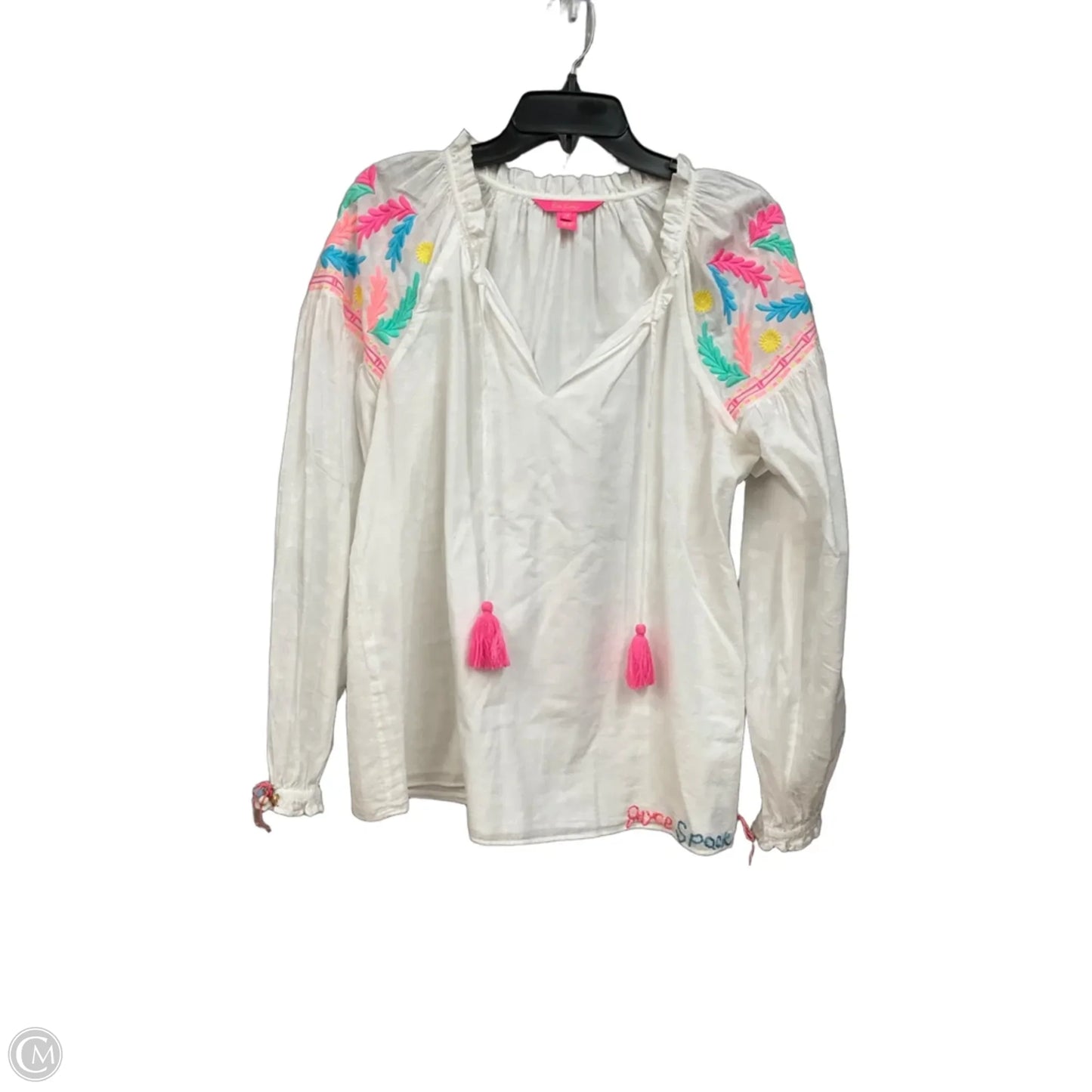 Blouse Designer By Lilly Pulitzer In White, Size: M